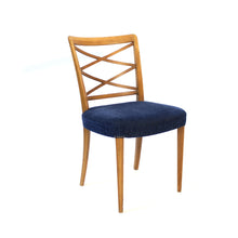 Load image into Gallery viewer, Swedish Modern chair in birch and velvet by Bodafors, attributed to Bertil Fridhagen, 1950s