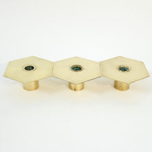 Load image into Gallery viewer, Sigurd Persson, set of 3 brass Romb candle holders, 1980s