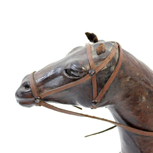 Medium size horse model in genuine leather, 1970s