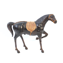 Load image into Gallery viewer, Large size horse model in genuine leather, 1970s