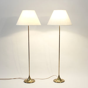 Bergboms, pair of G-025 floor lamps, 1960s