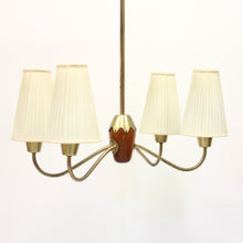 Load image into Gallery viewer, 4-light ceiling lamp, attributed to ASEA, 1950s