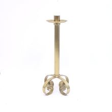 Load image into Gallery viewer, Ivar Ålenius-Bjök, large brass candle holder, Ystad Metall, 1960s