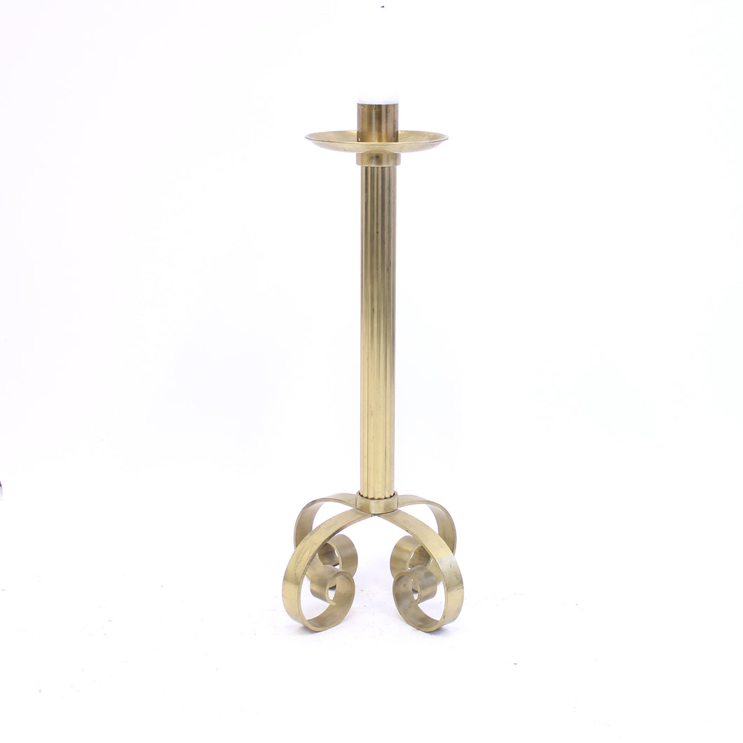 Ivar Ålenius-Bjök, large brass candle holder, Ystad Metall, 1960s
