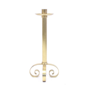 Ivar Ålenius-Bjök, large brass candle holder, Ystad Metall, 1960s