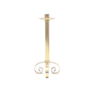 Ivar Ålenius-Bjök, large brass candle holder, Ystad Metall, 1960s
