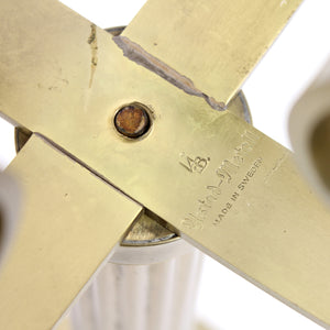 Ivar Ålenius-Bjök, large brass candle holder, Ystad Metall, 1960s