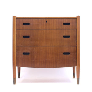 Swedish mid-century Zebrano chest of drawers, ca 1950s