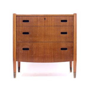 Swedish mid-century Zebrano chest of drawers, ca 1950s