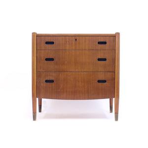 Swedish mid-century Zebrano chest of drawers, ca 1950s