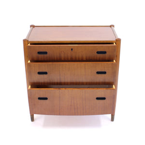 Swedish mid-century Zebrano chest of drawers, ca 1950s