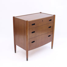 Load image into Gallery viewer, Swedish mid-century Zebrano chest of drawers, ca 1950s