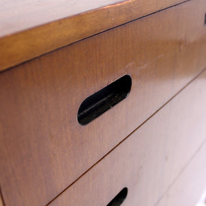 Swedish mid-century Zebrano chest of drawers, ca 1950s