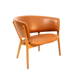 Nanna Ditzel, oak and leather ND83 chair for Søren Willadsen, 1960s