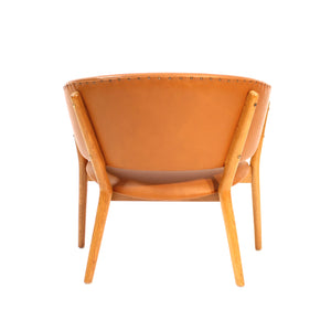 Nanna Ditzel, oak and leather ND83 chair for Søren Willadsen, 1960s