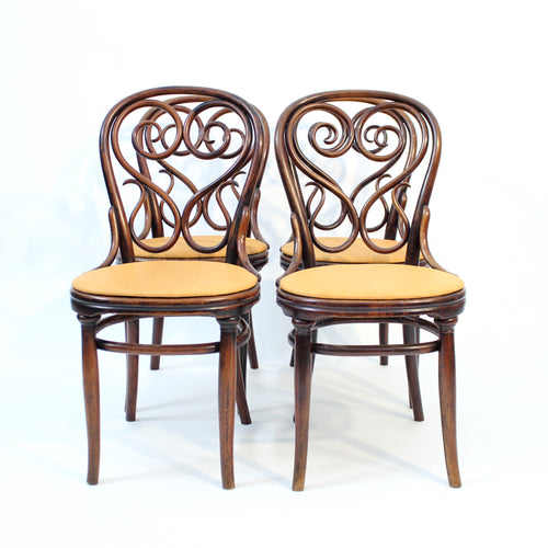 Michael Thonet, rare set of 4 Café Daum chairs for Thonet, 1849