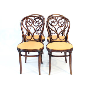 Michael Thonet, rare set of 4 Café Daum chairs for Thonet, 1849