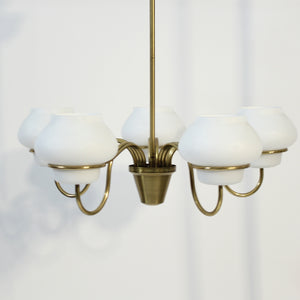 Swedish Modern chandelier attributed to Gunnar Asplund for ASEA, 1950s