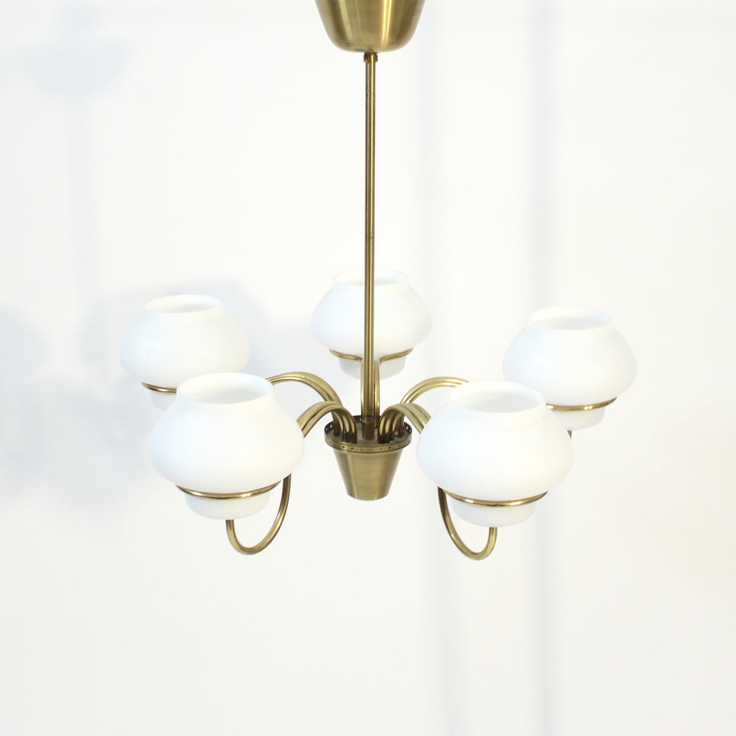Swedish Modern chandelier attributed to Gunnar Asplund for ASEA, 1950s