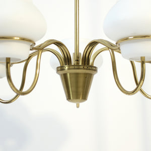 Swedish Modern chandelier attributed to Gunnar Asplund for ASEA, 1950s