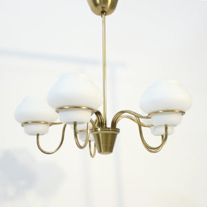 Swedish Modern chandelier attributed to Gunnar Asplund for ASEA, 1950s
