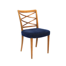 Load image into Gallery viewer, Swedish Modern chair in birch and velvet by Bodafors, attributed to Bertil Fridhagen, 1950s