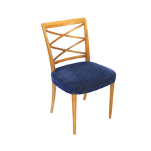 Load image into Gallery viewer, Swedish Modern chair in birch and velvet by Bodafors, attributed to Bertil Fridhagen, 1950s