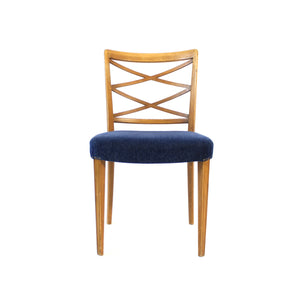 Swedish Modern chair in birch and velvet by Bodafors, attributed to Bertil Fridhagen, 1950s