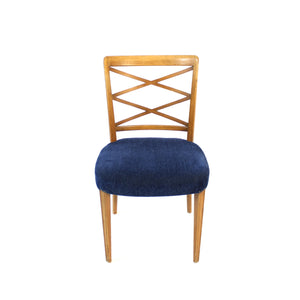 Swedish Modern chair in birch and velvet by Bodafors, attributed to Bertil Fridhagen, 1950s