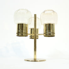 Load image into Gallery viewer, Hans-Agne Jakobsson, brass candle holder for 3 candles, model L-67, 1960s