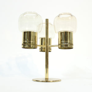 Hans-Agne Jakobsson, brass candle holder for 3 candles, model L-67, 1960s