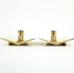 Pierre Forsell, pair of candle holders for Skultuna, model Nr 70, 1960s