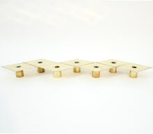 Load image into Gallery viewer, Sigurd Persson, set of 7 brass Romb candle holders, 1980s