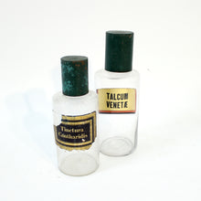 Load image into Gallery viewer, Pair of early 20th century French apothecary bottles, ca 1930s
