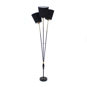 Swedish mid-century floor lamp with 3 lights, 1950s
