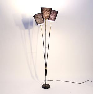Swedish mid-century floor lamp with 3 lights, 1950s
