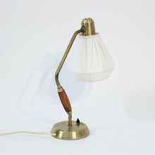 Load image into Gallery viewer, ASEA, brass and teak desk / table lamp, 1950s