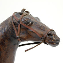 Load image into Gallery viewer, Medium size horse model in genuine leather, 1970s