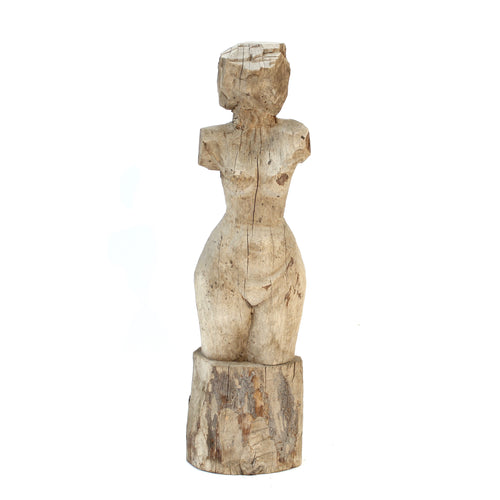 Gösta Josefsson, carved wooden sculpture / torso of a nude women, 1970s