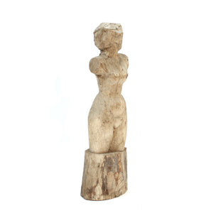 Gösta Josefsson, carved wooden sculpture / torso of a nude women, 1970s