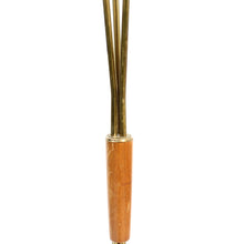 Load image into Gallery viewer, Scandinavian mid-century 3-light floor lamp, teak and brass, 1950s