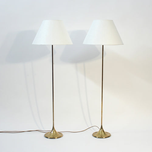 Bergboms, pair of G-025 floor lamps, 1960s