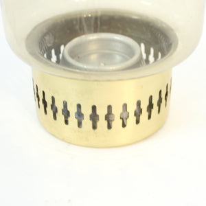 Hans-Agne Jakobsson, model L 95, brass and glass candle holder, 1960s