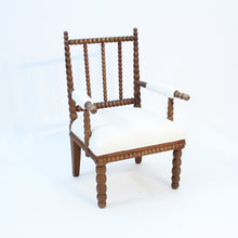 Load image into Gallery viewer, Antique oak Bobbin chair, early 20th century