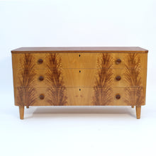 Load image into Gallery viewer, Swedish Modern curved Pyramid Mahogany chest of drawers, ca 1940s
