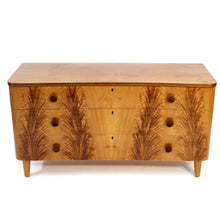 Load image into Gallery viewer, Swedish Modern curved Pyramid Mahogany chest of drawers, ca 1940s