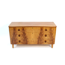 Load image into Gallery viewer, Swedish Modern curved Pyramid Mahogany chest of drawers, ca 1940s