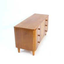 Load image into Gallery viewer, Swedish Modern curved Pyramid Mahogany chest of drawers, ca 1940s