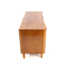 Load image into Gallery viewer, Swedish Modern curved Pyramid Mahogany chest of drawers, ca 1940s