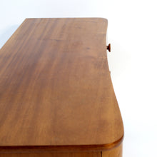 Load image into Gallery viewer, Swedish Modern curved Pyramid Mahogany chest of drawers, ca 1940s